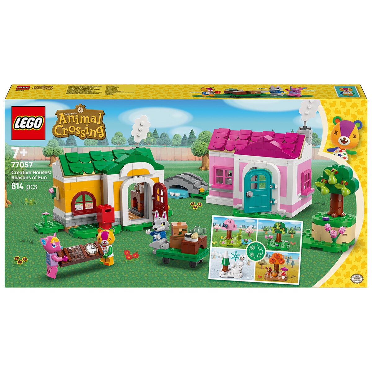 LEGO Animal Crossing Creative Houses 77057: 3 Minifigures, Seasonal Modules, 814 Pieces - SuperSaverAU - view 8