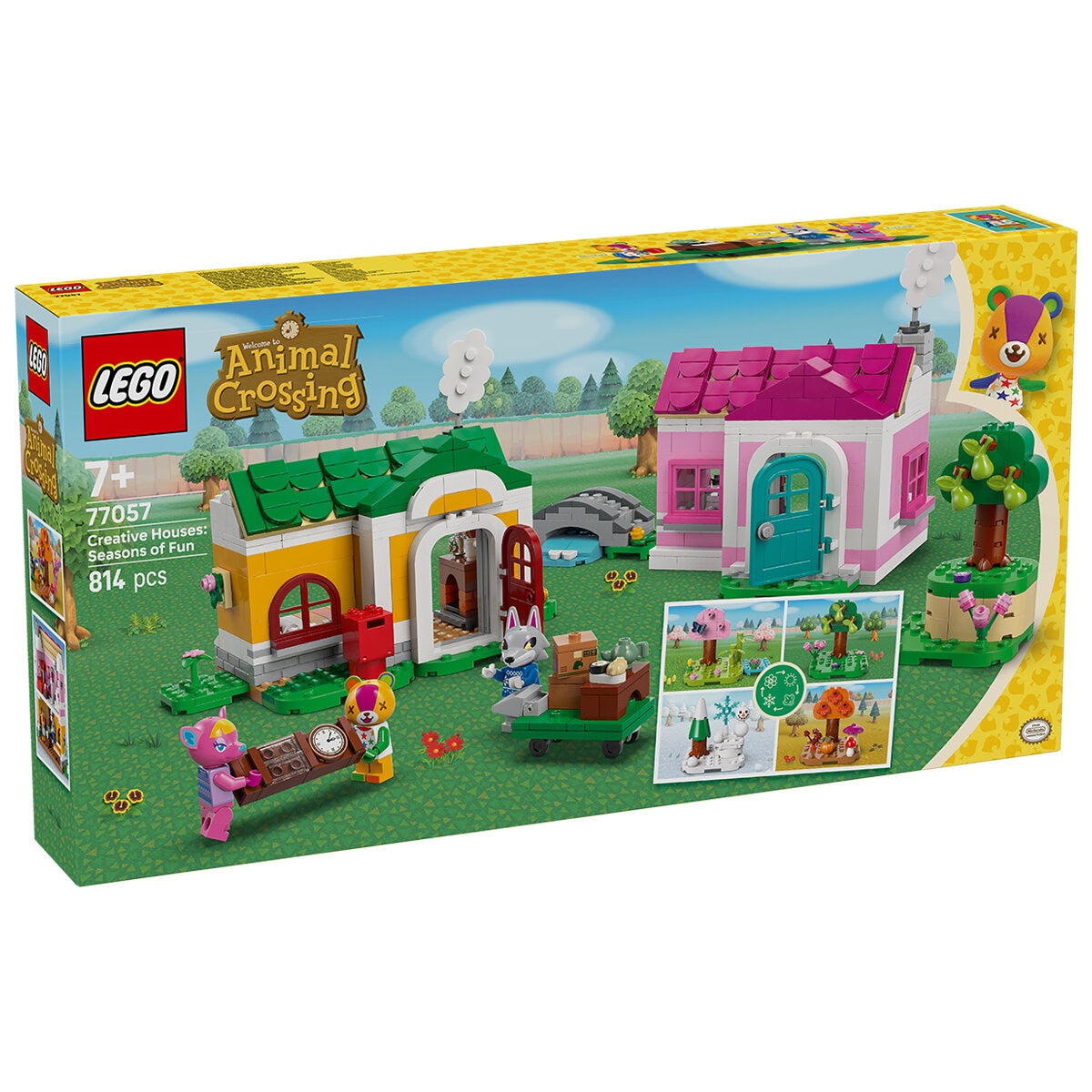 LEGO Animal Crossing Creative Houses 77057: 3 Minifigures, Seasonal Modules, 814 Pieces