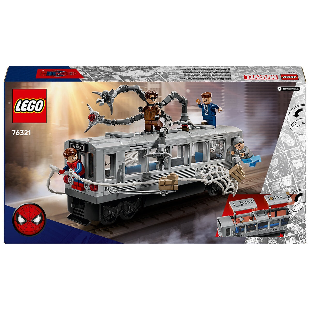 LEGO Marvel Spider-Man Vs. Doc Ock Subway Train 76321, 393 Pieces, Ages 9+