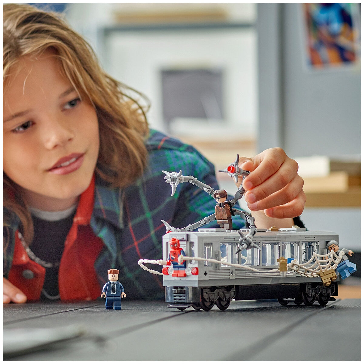 LEGO Marvel Spider-Man Vs. Doc Ock Subway Train 76321, 393 Pieces, Ages 9+