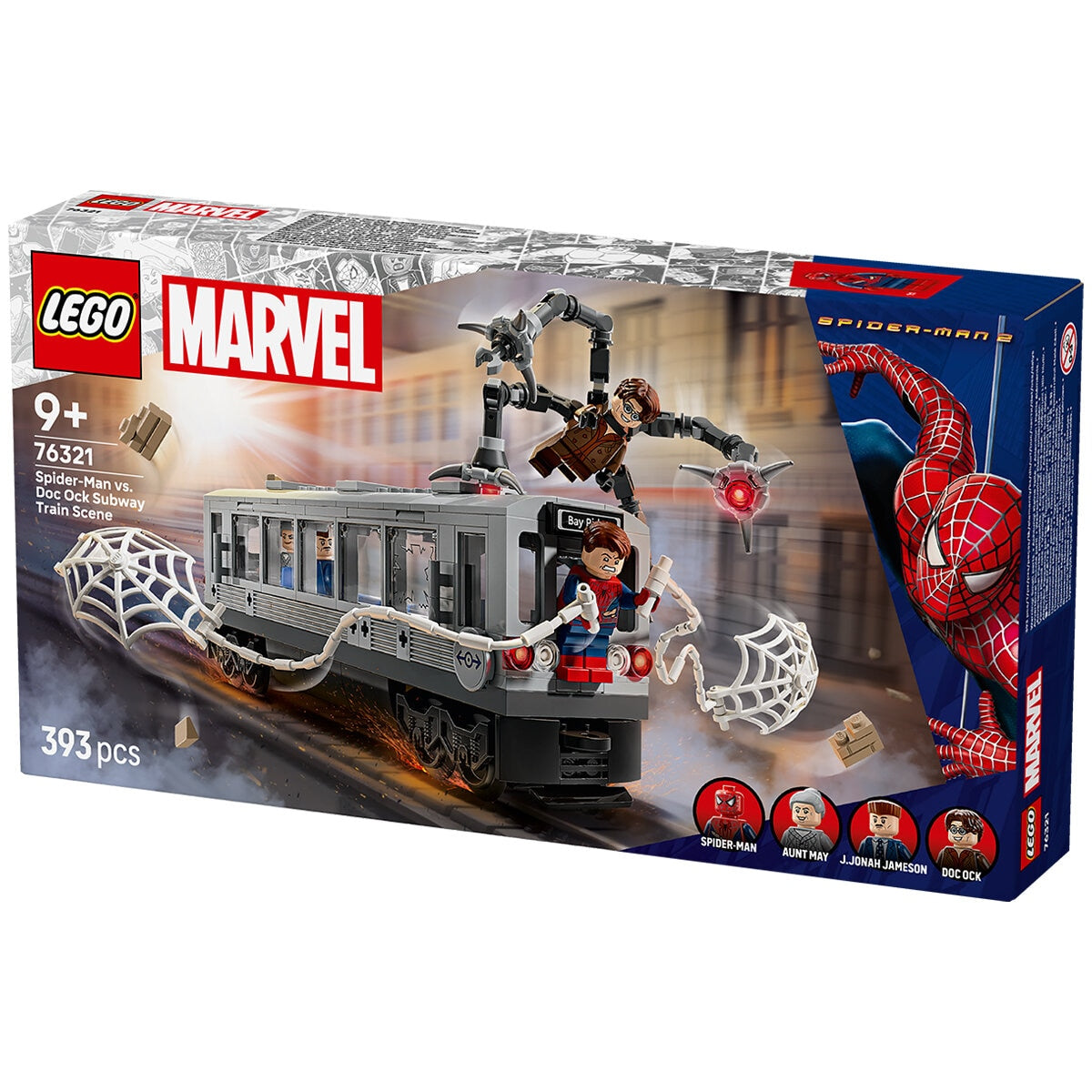 LEGO Marvel Spider-Man Vs. Doc Ock Subway Train 76321, 393 Pieces, Ages 9+