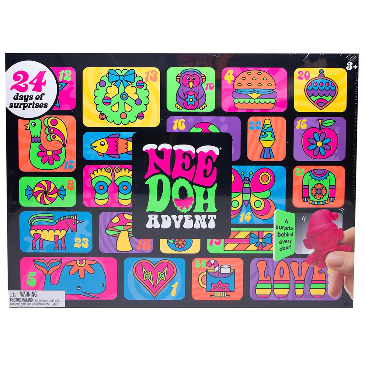 NeeDoh Advent Calendar 2025 - 24 Teenie Toys, Christmas Editions, Model SCH-SQMAC25