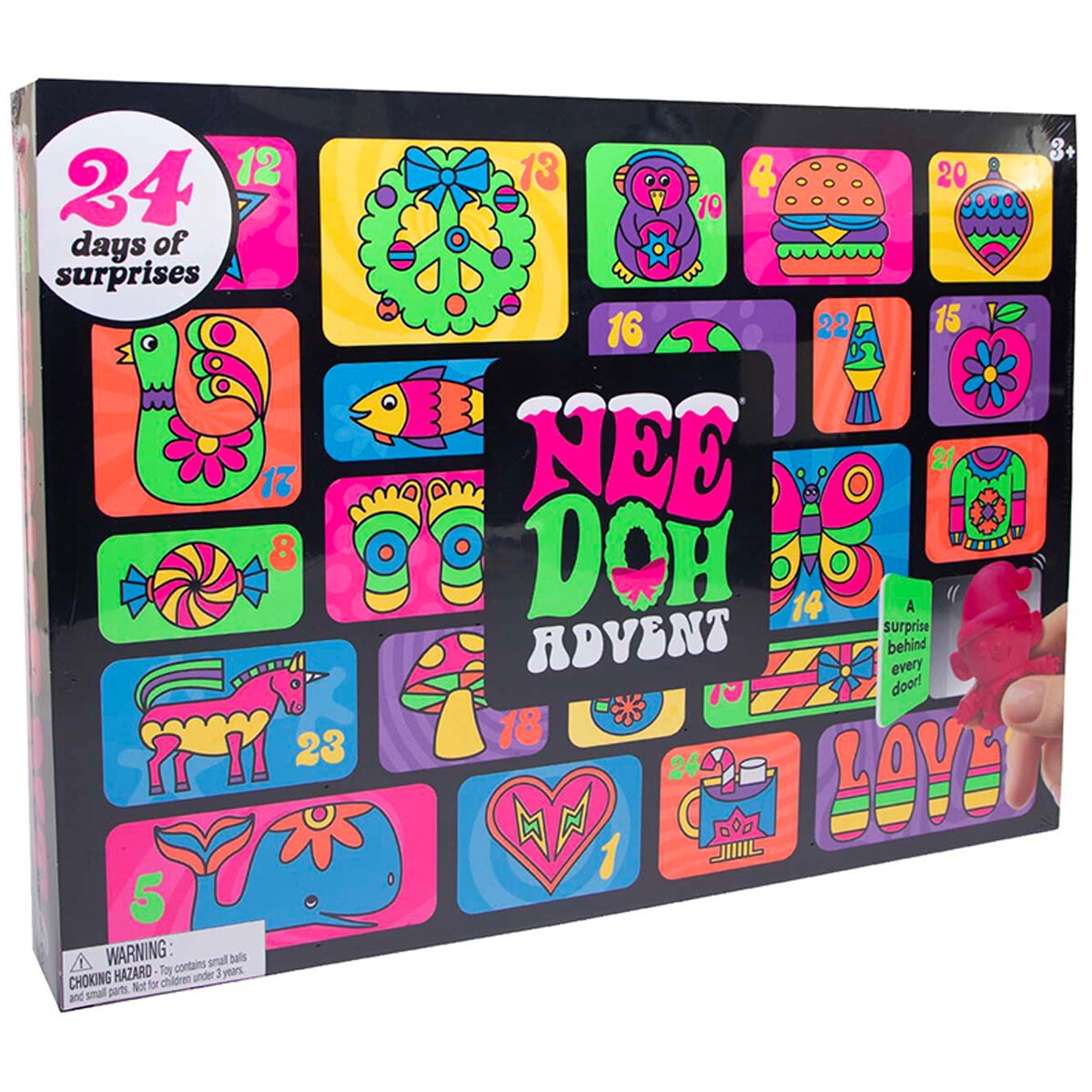 NeeDoh Advent Calendar 2025 - 24 Teenie Toys, Christmas Editions, Model SCH-SQMAC25