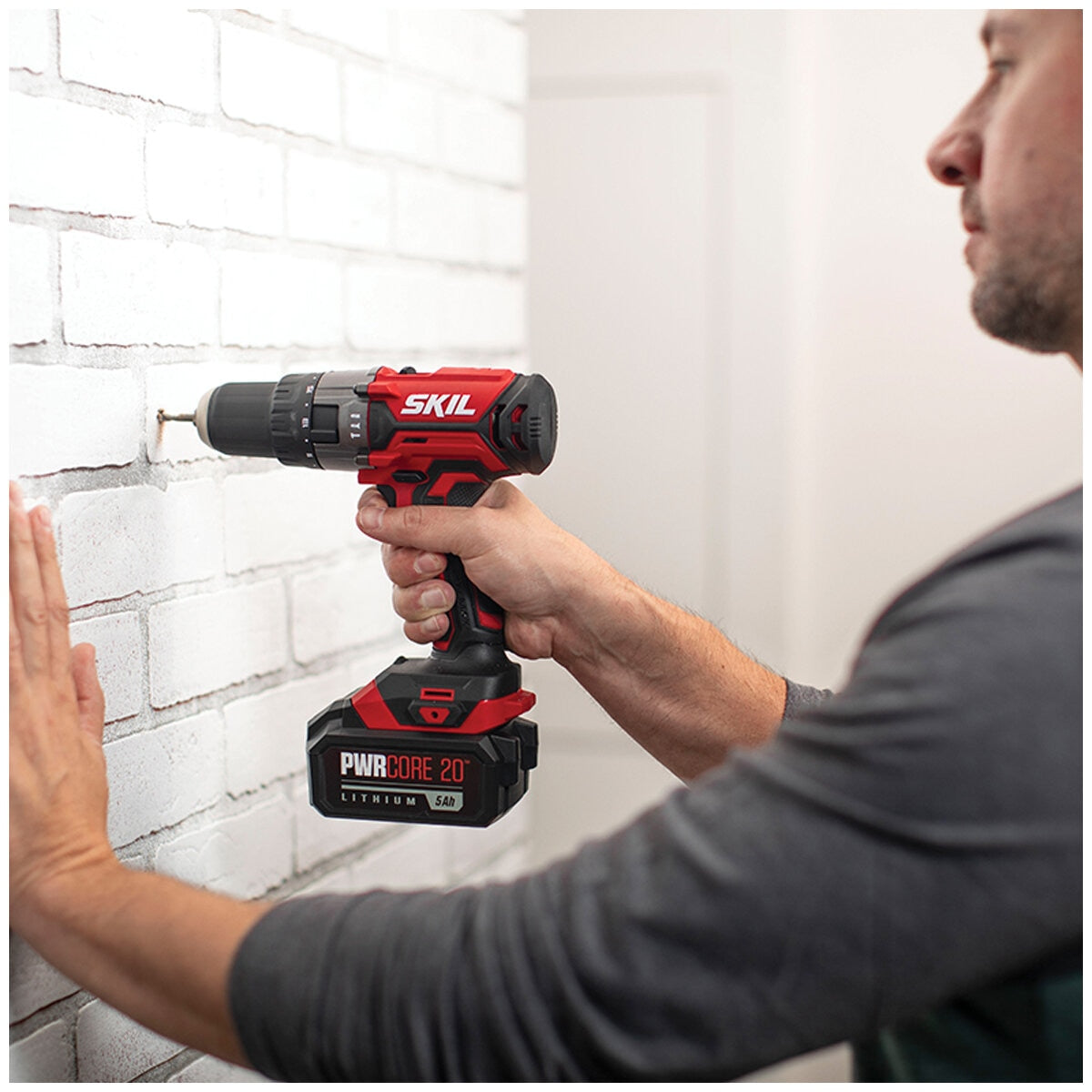 SKIL PWRCORE 20V Brushless Hammer Drill Skin HD5294E-00, 60Nm Torque, 3-in-1 Modes