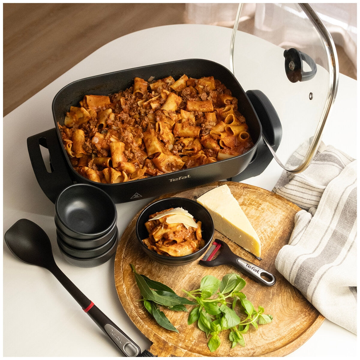 Tefal Easy Square Electric Frypan KC6018, 7L Capacity, Non-Stick, Adjustable Temp