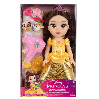Disney Princess Doll & Hair Play Set - Belle, Ariel, Rapunzel, Elsa, Jasmine, Moana