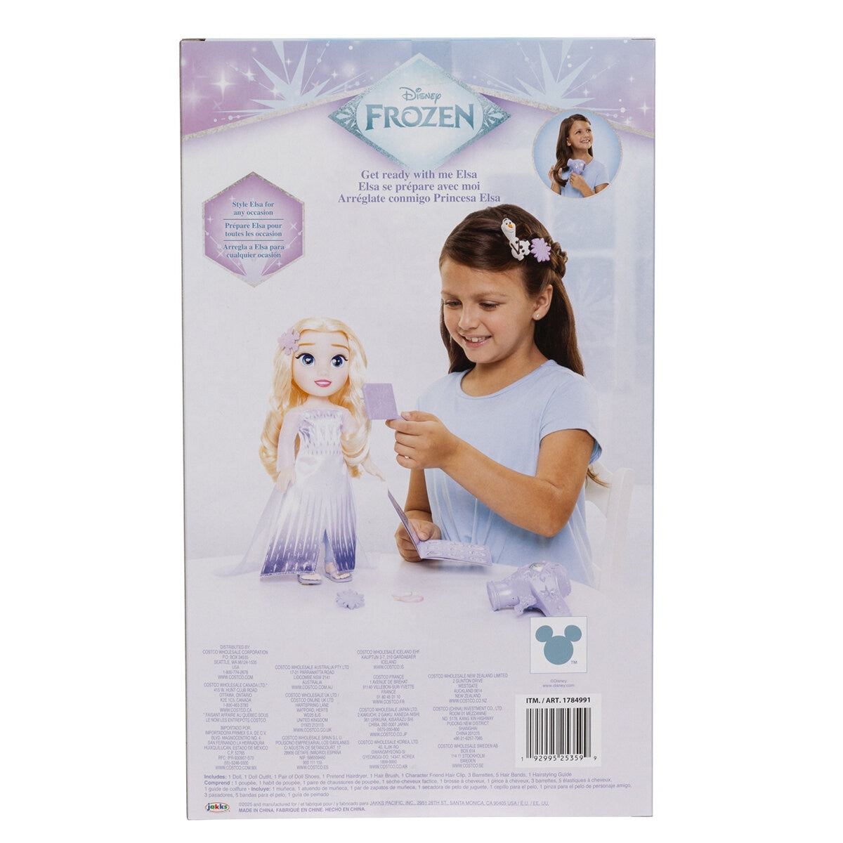 Disney Princess Elsa Doll & Hair Play Set, Accessories Included