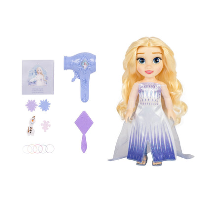 Disney Princess Elsa Doll & Hair Play Set, Accessories Included