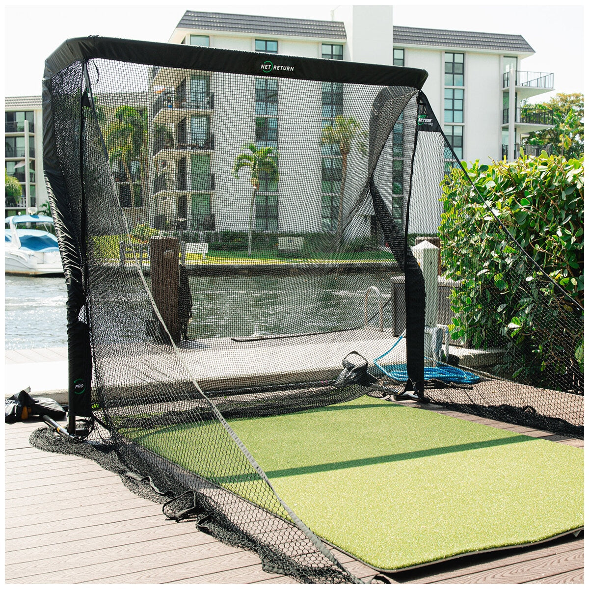 Net Return Golf Net NR0086 - Indoor/Outdoor, Instant Ball Return, 2130mm x 2130mm