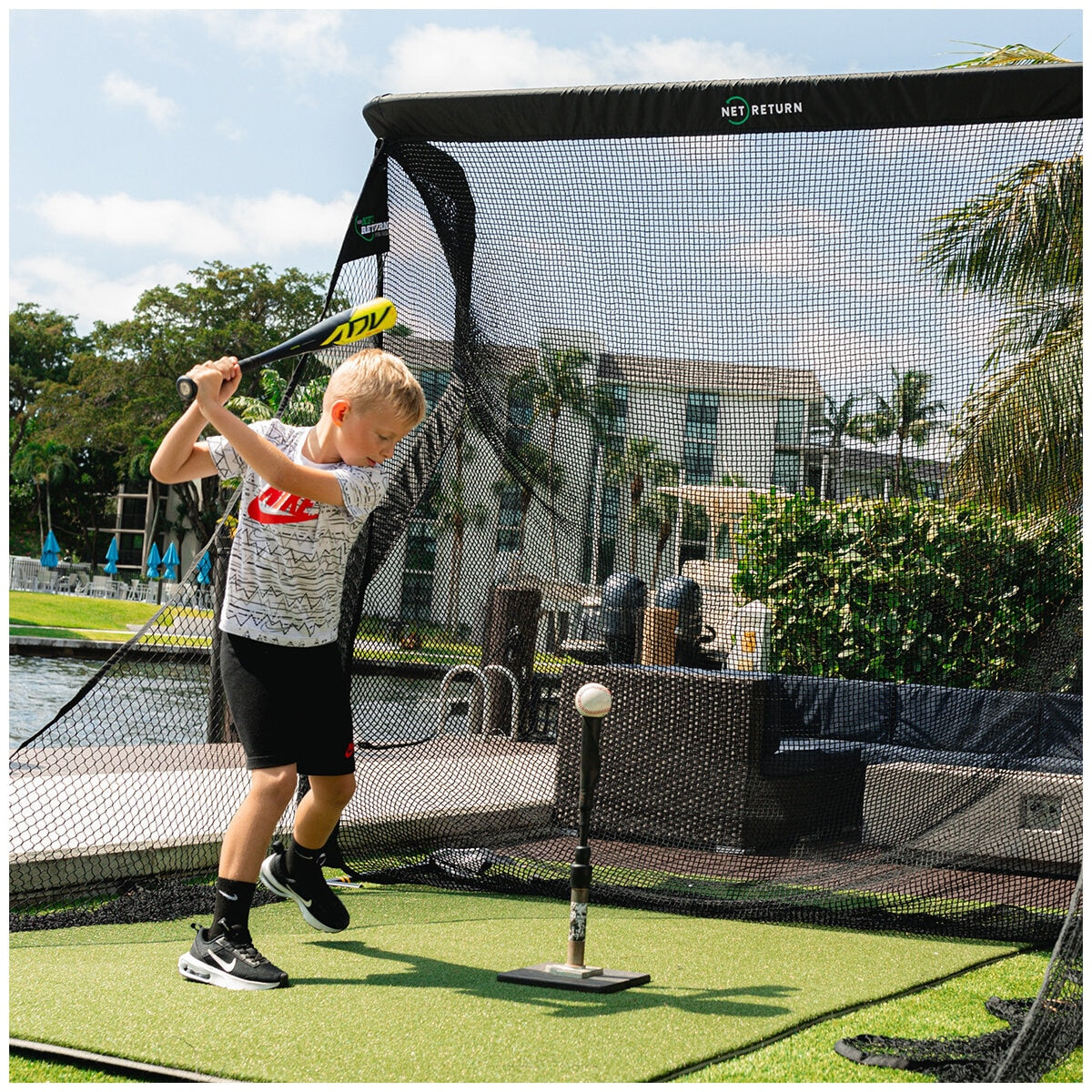 Net Return Golf Net NR0086 - Indoor/Outdoor, Instant Ball Return, 2130mm x 2130mm - SuperSaverAU - view 4
