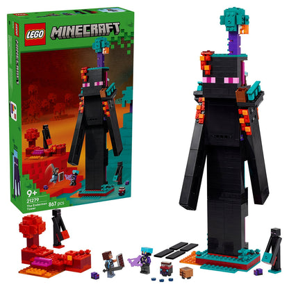 LEGO Minecraft The Enderman Tower 21279, 867 Pieces, Ages 9+, Modular Building Set