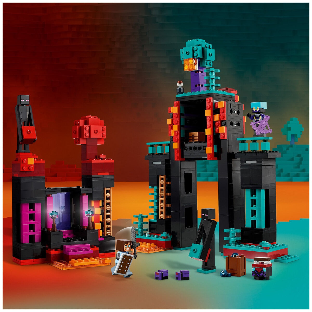 LEGO Minecraft The Enderman Tower 21279, 867 Pieces, Ages 9+, Modular Building Set