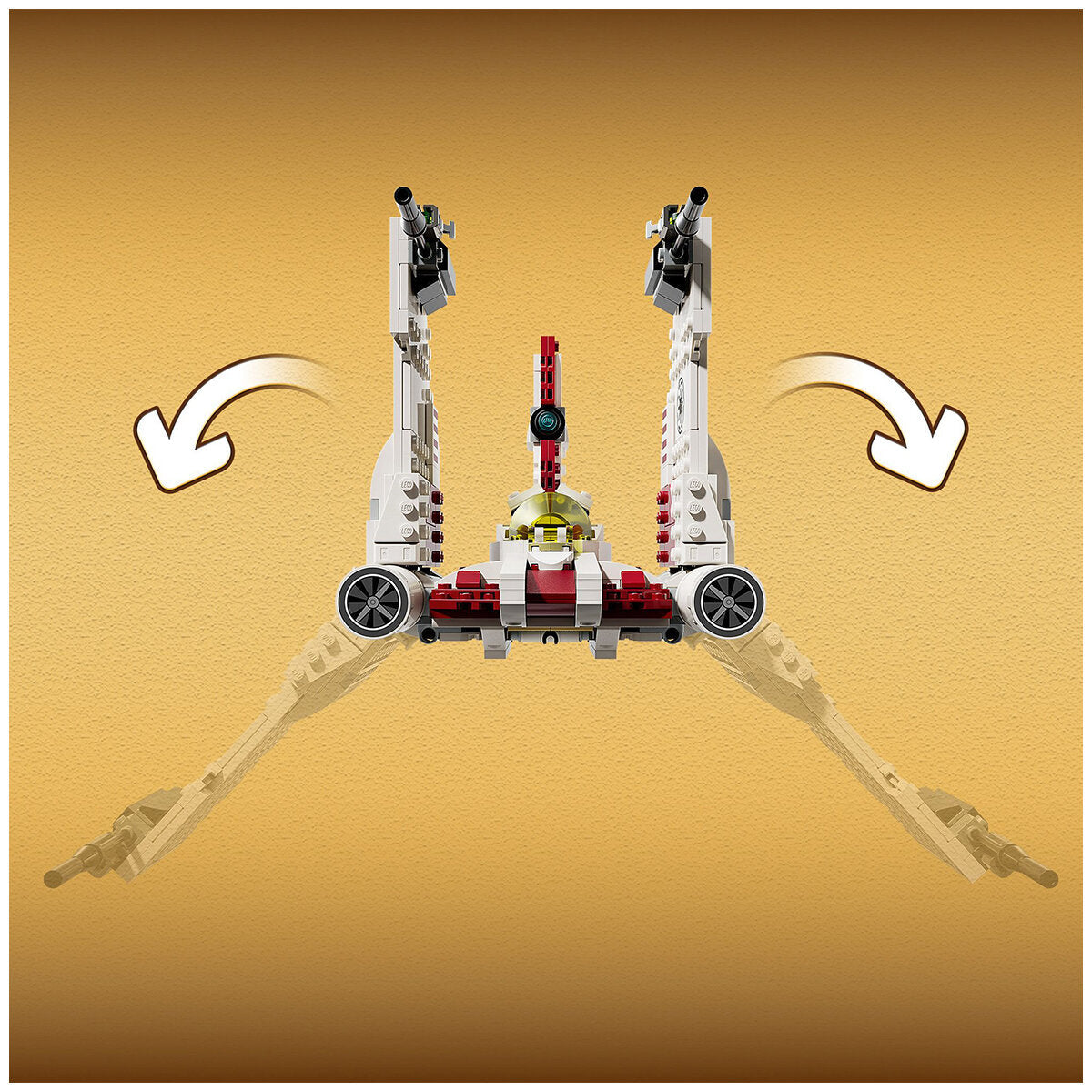 LEGO Star Wars V-19 Torrent Starfighter 75432, 567 Pieces, Clone Wars Minifigures - SuperSaverAU - view 6