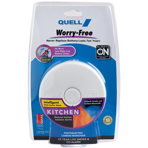Quell Worry Free Photoelectric Carbon Monoxide Alarm 10 Year Battery - SuperSaverAU - view 1