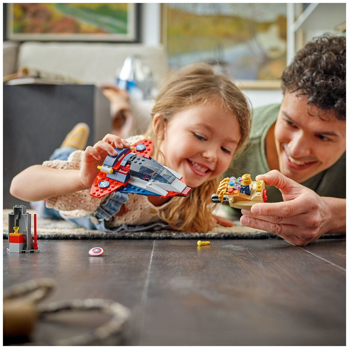 LEGO Marvel 76319 Captain America vs. Thanos Set, 107 Pieces, Ages 4+