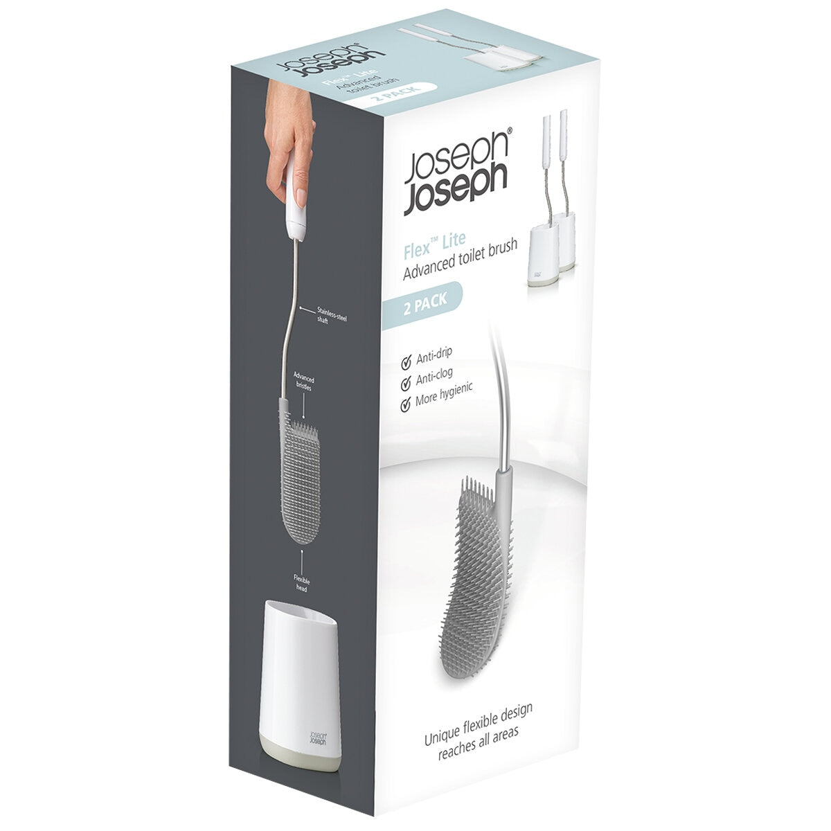 Joseph Joseph Flex Lite Toilet Brush 2 Pack