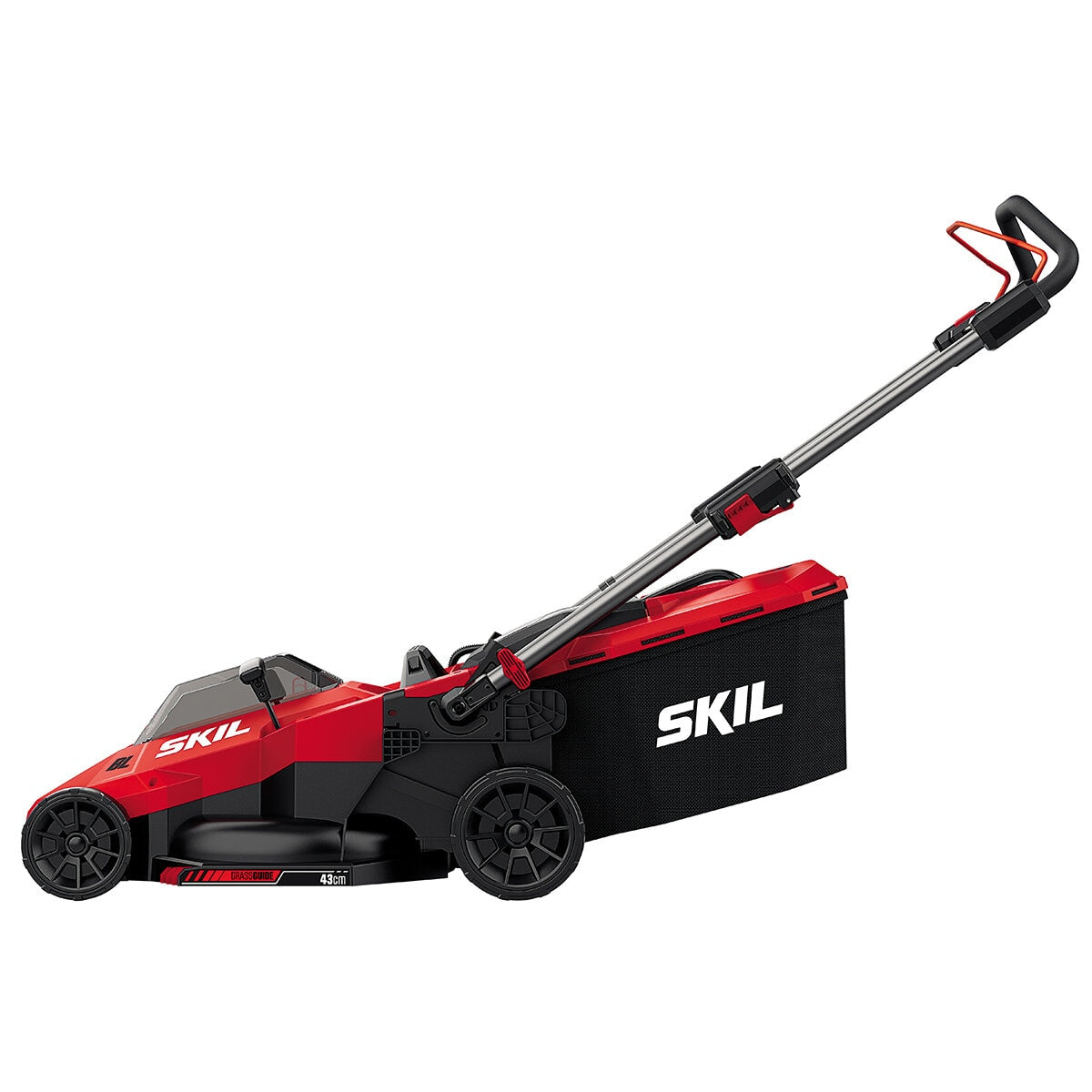 SKIL 20V Brushless Lawnmower Kit 43 cm, Push Button Start, 2-in-1 Bagging/Mulching