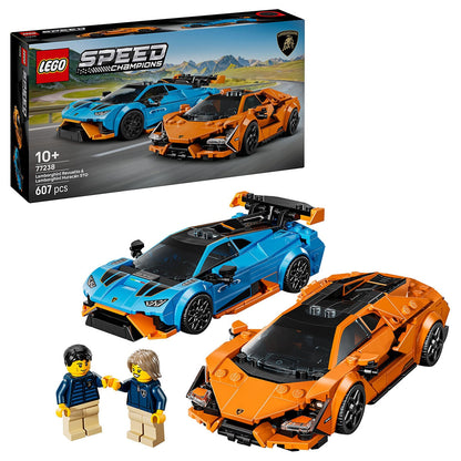 LEGO Speed Champions Lamborghini Revuelto & Huracán STO 77238 Double Pack, 607 Pieces