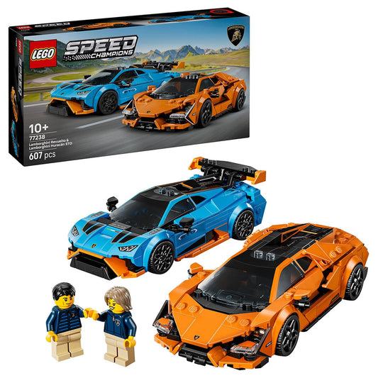 LEGO Speed Champions Lamborghini Revuelto & Huracán STO 77238 Double Pack, 607 Pieces