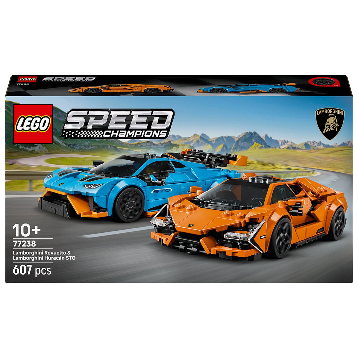 LEGO Speed Champions Lamborghini Revuelto & Huracán STO 77238 Double Pack, 607 Pieces