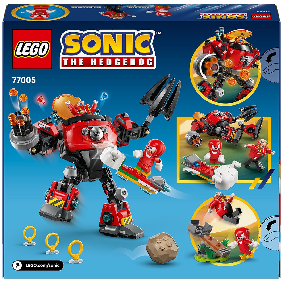 LEGO Sonic Knuckles vs. Dr. Eggman Mech 77005 - 350 Pieces, Ages 8+