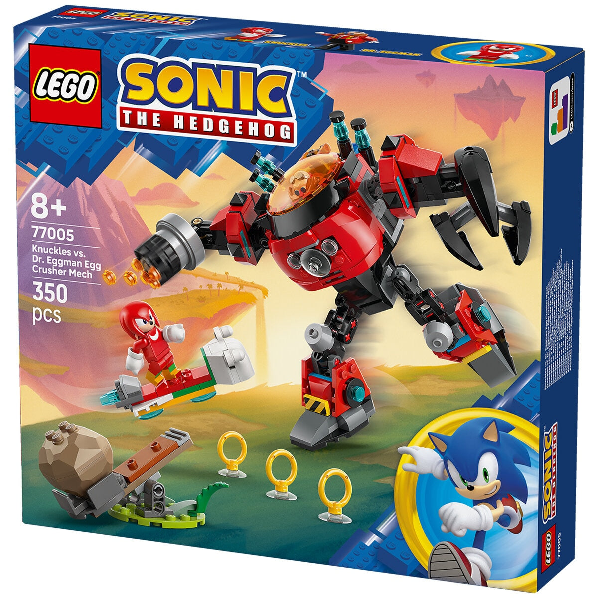 LEGO Sonic Knuckles vs. Dr. Eggman Mech 77005 - 350 Pieces, Ages 8+