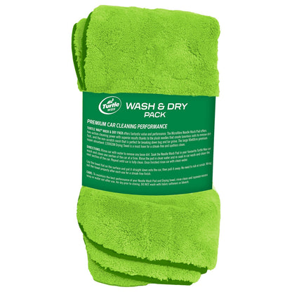 Turtle Wax Wash and Dry 2 Pack TW239 - Microfibre Car Cleaning Set, 1200GSM Towel