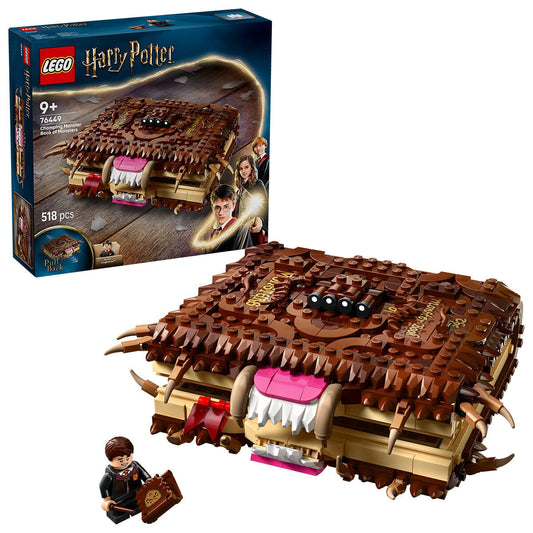 LEGO Harry Potter Chomping Monster Book of Monsters 76449, Interactive Play, 518 Pieces