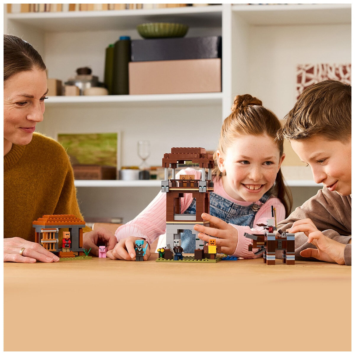 LEGO Minecraft Pillager Outpost & Ravager Set 21278, 665 Pieces, Minifigures & Interactive Features