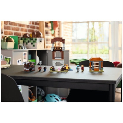 LEGO Minecraft Pillager Outpost & Ravager Set 21278, 665 Pieces, Minifigures & Interactive Features