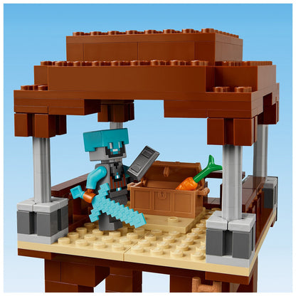 LEGO Minecraft Pillager Outpost & Ravager Set 21278, 665 Pieces, Minifigures & Interactive Features