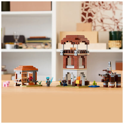 LEGO Minecraft Pillager Outpost & Ravager Set 21278, 665 Pieces, Minifigures & Interactive Features