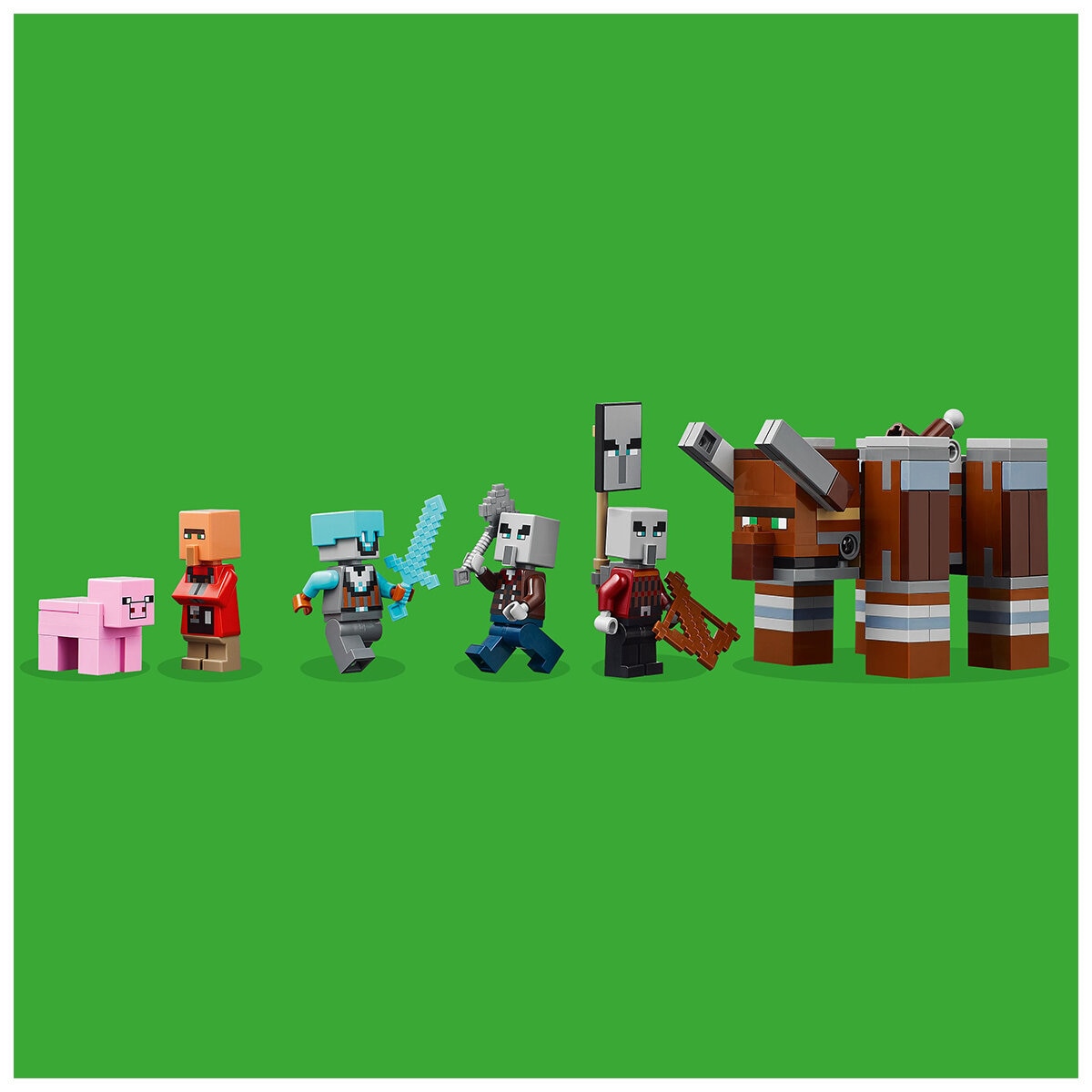 LEGO Minecraft Pillager Outpost & Ravager Set 21278, 665 Pieces, Minifigures & Interactive Features