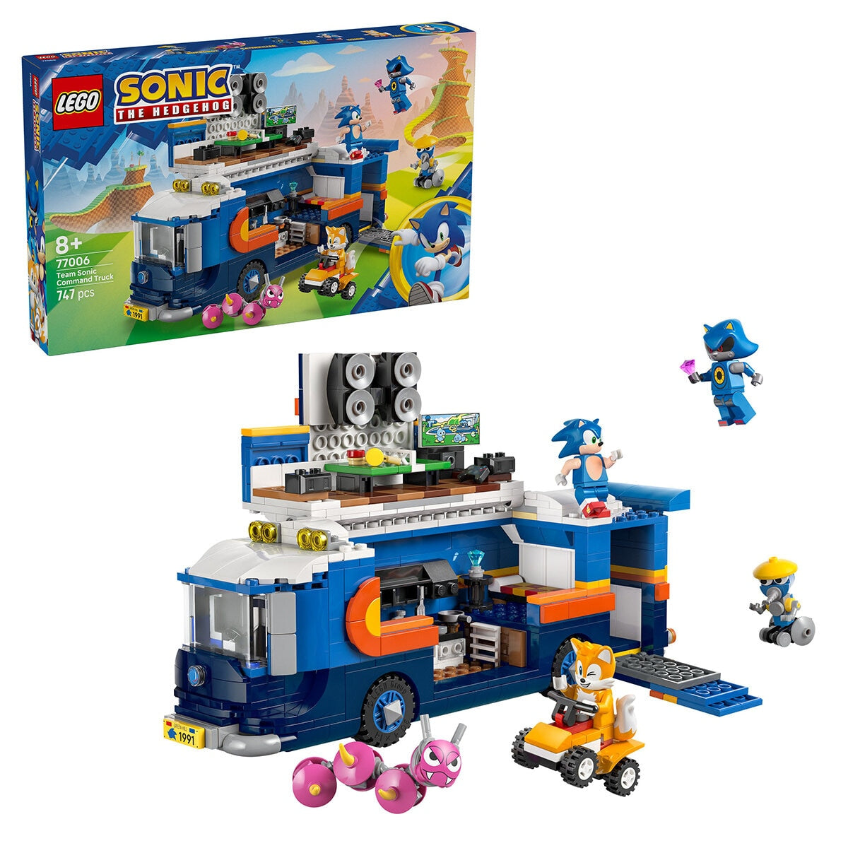 LEGO Sonic The Hedgehog Team Sonic Command Truck 77006, 747 Pieces, Ages 8+, Includes 5 Figures - SuperSaverAU - view 1