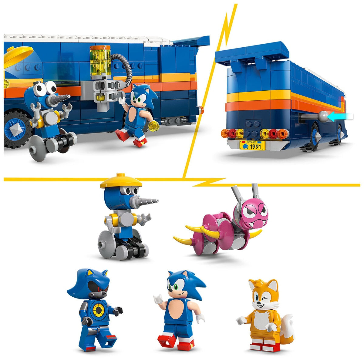 LEGO Sonic The Hedgehog Team Sonic Command Truck 77006, 747 Pieces, Ages 8+, Includes 5 Figures