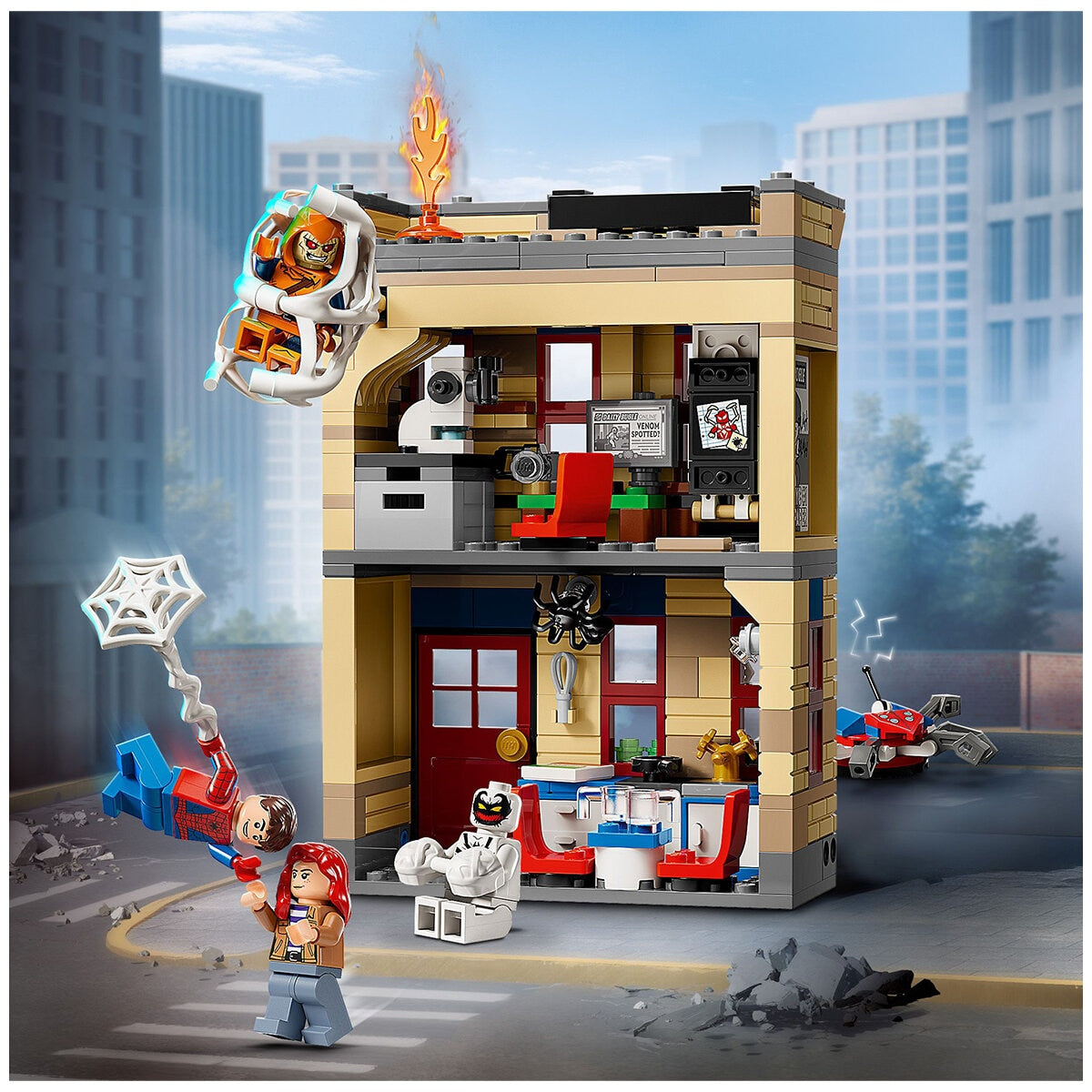 LEGO Marvel Spider-Man Peter Parker’s Apartment 76317, 394 Pieces, Minifigures Included - SuperSaverAU - view 6