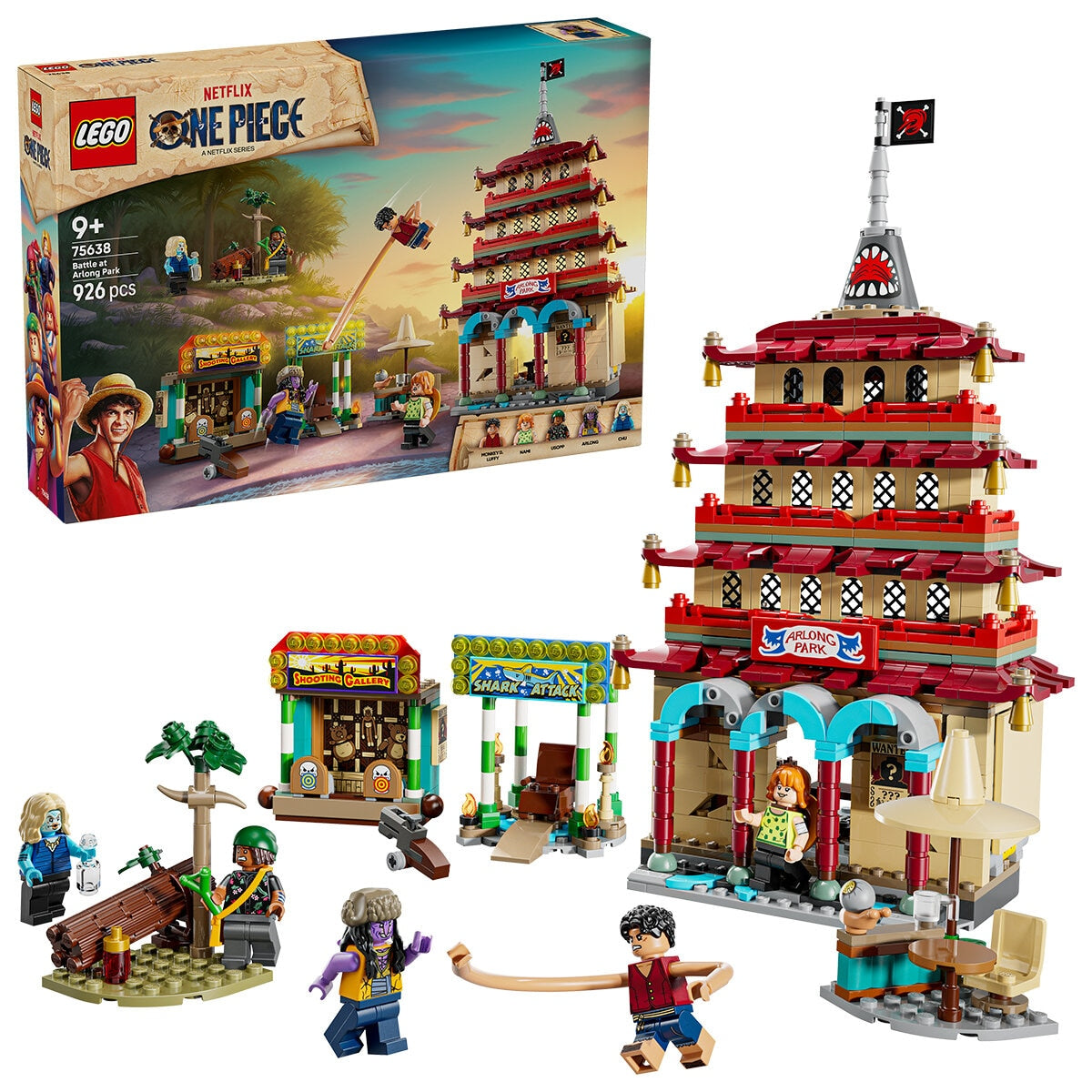 LEGO ONE PIECE Battle at Arlong Park Set 75638, 926 Pieces, Ages 9+, Includes Minifigures