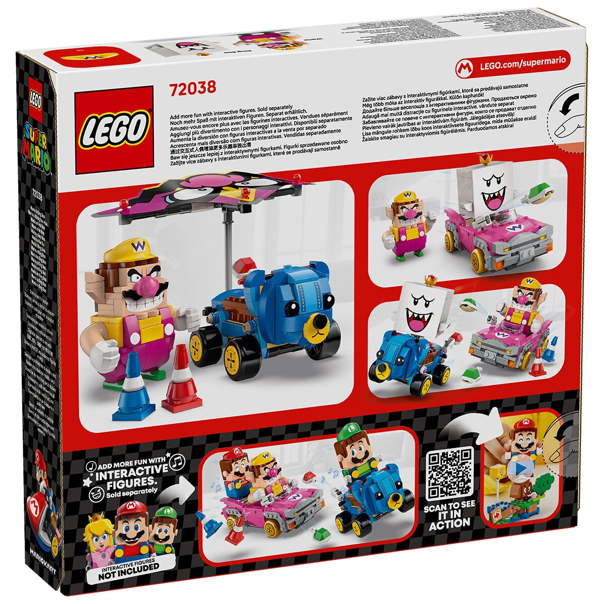 LEGO Super Mario Kart Wario & King Boo Set 72038 - 512 Pieces, Interactive Play