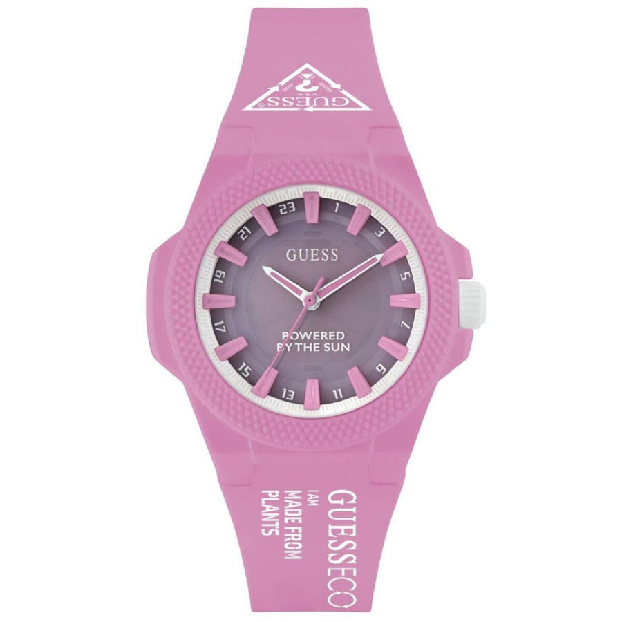 GUESS Eco Pink Outspoken Solar Women's Watch 40 mm, Bio-Based, Quartz Movement - SuperSaverAU - view 1