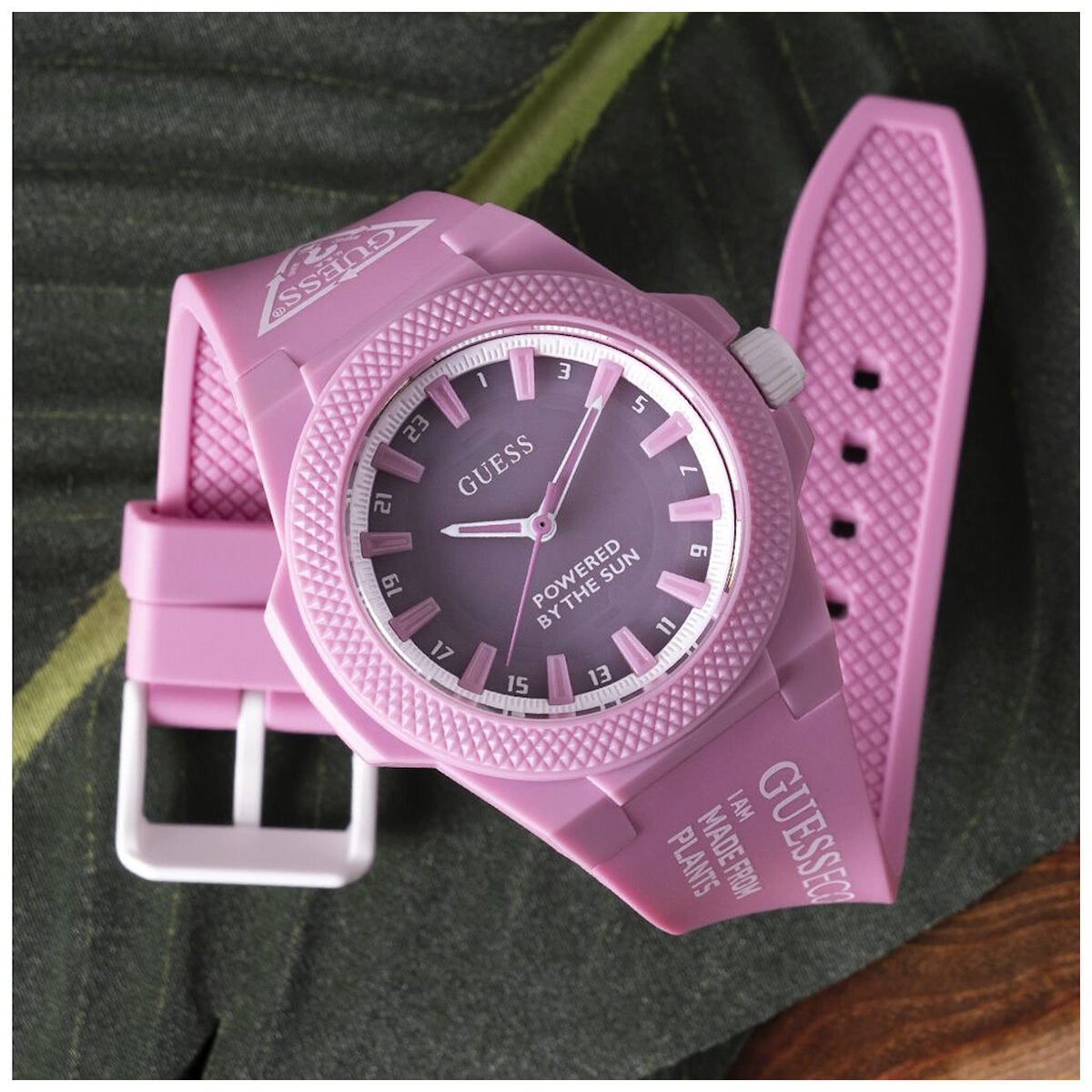 GUESS Eco Pink Outspoken Solar Women's Watch 40 mm, Bio-Based, Quartz Movement - SuperSaverAU - view 6