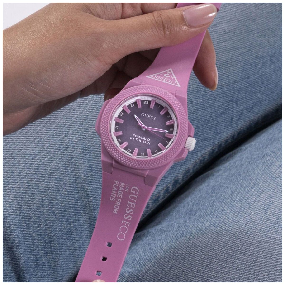 GUESS Eco Pink Outspoken Solar Women's Watch 40 mm, Bio-Based, Quartz Movement - SuperSaverAU - view 8