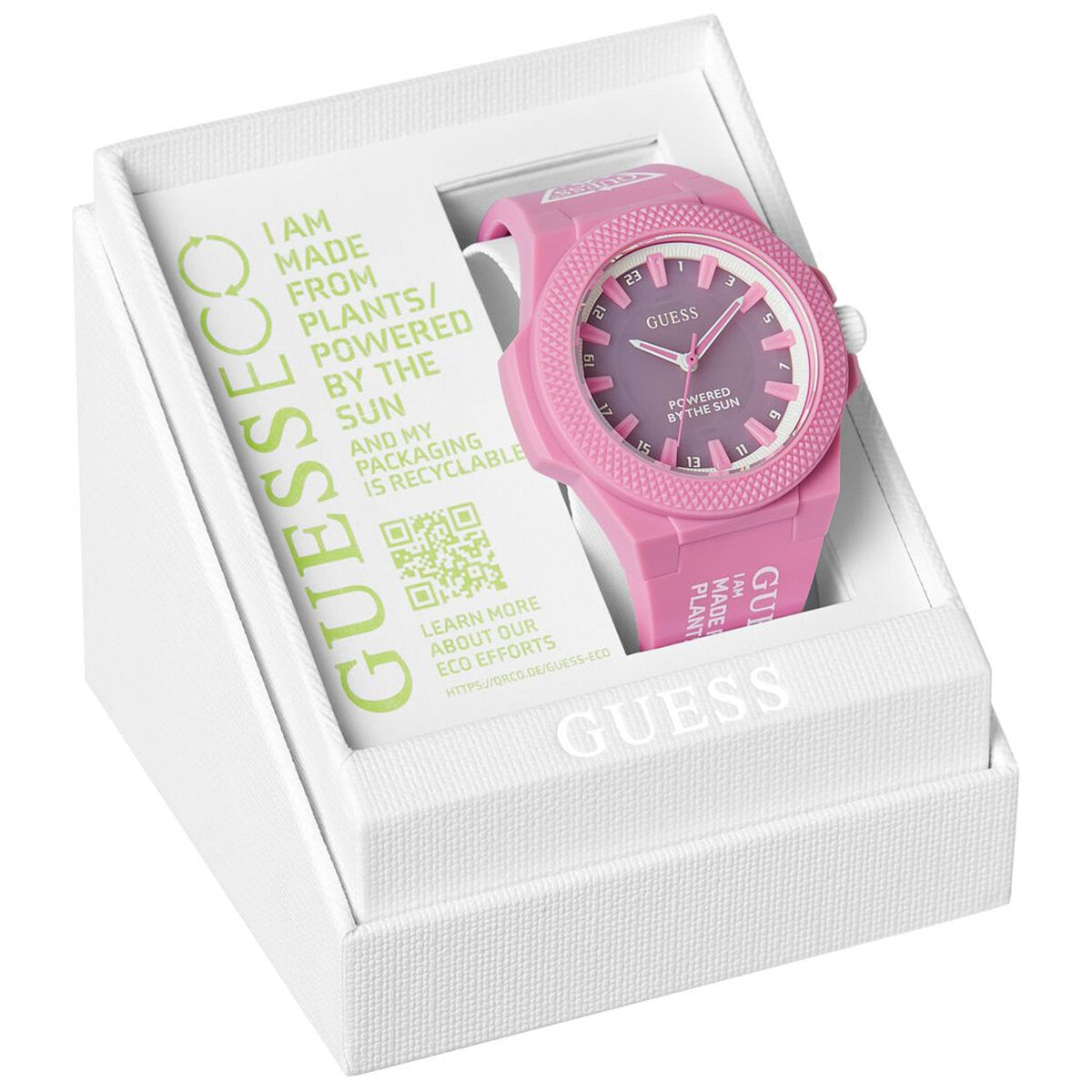 GUESS Eco Pink Outspoken Solar Women's Watch 40 mm, Bio-Based, Quartz Movement - SuperSaverAU - view 10