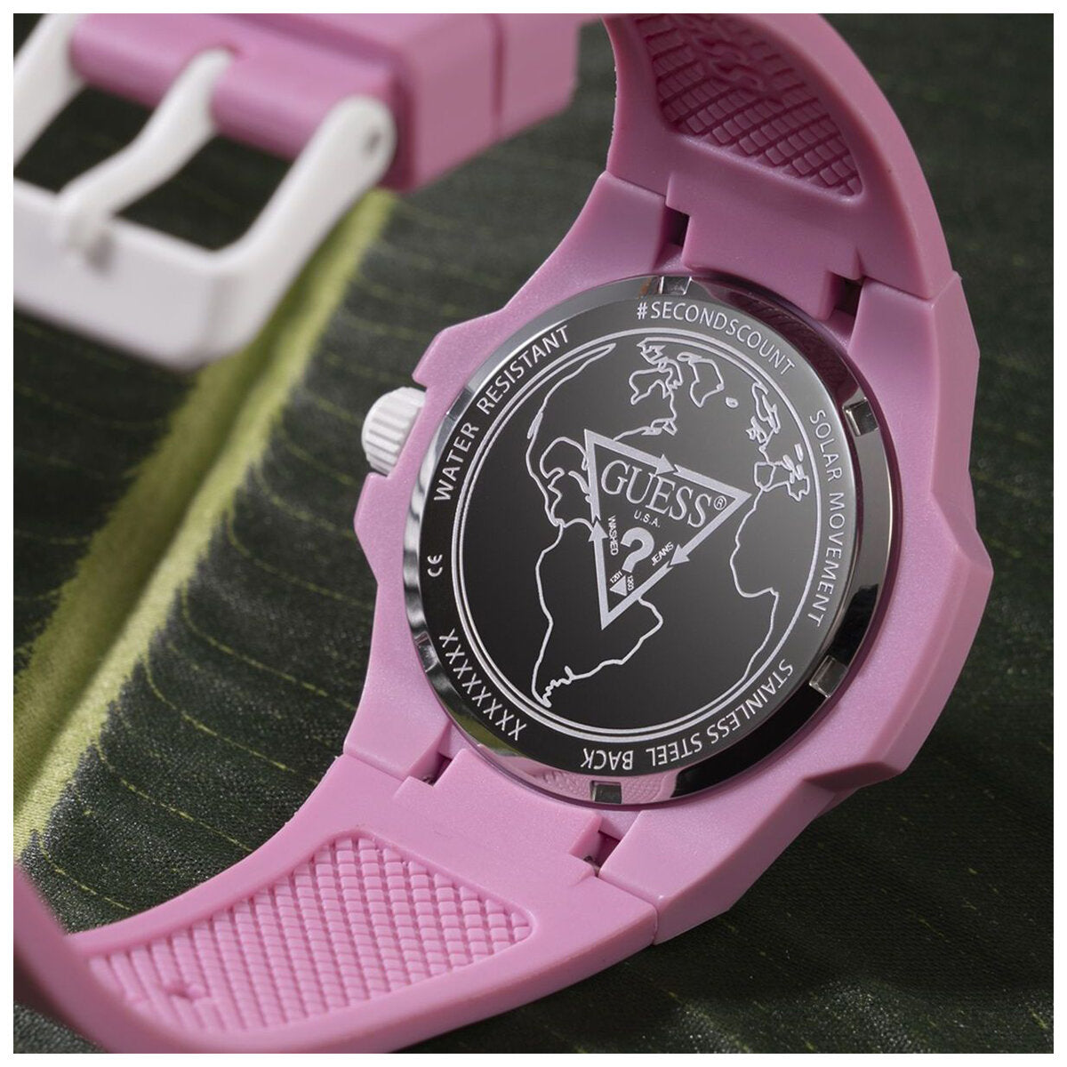 GUESS Eco Pink Outspoken Solar Women's Watch 40 mm, Bio-Based, Quartz Movement - SuperSaverAU - view 7