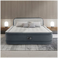 Intex Queen Ultra Plush Headboard Airbed with Internal Pump, Grey, 46 cm Raised - SuperSaverAU - view 1