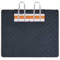 Hunter Outdoor Picnic Blanket, Block Stripe Blue, 152 x 183 cm, Water Resistant, Tent Loops - SuperSaverAU - view 3