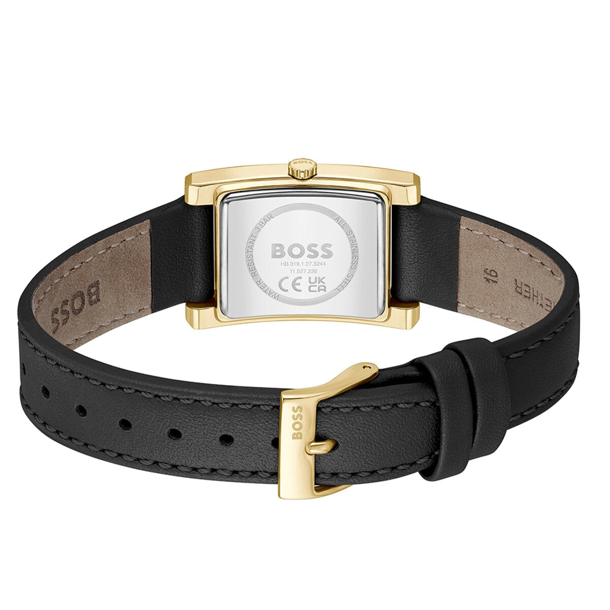 BOSS Lucy Women's Watch 23mm Black Leather Strap Black Dial Quartz - SuperSaverAU - view 3