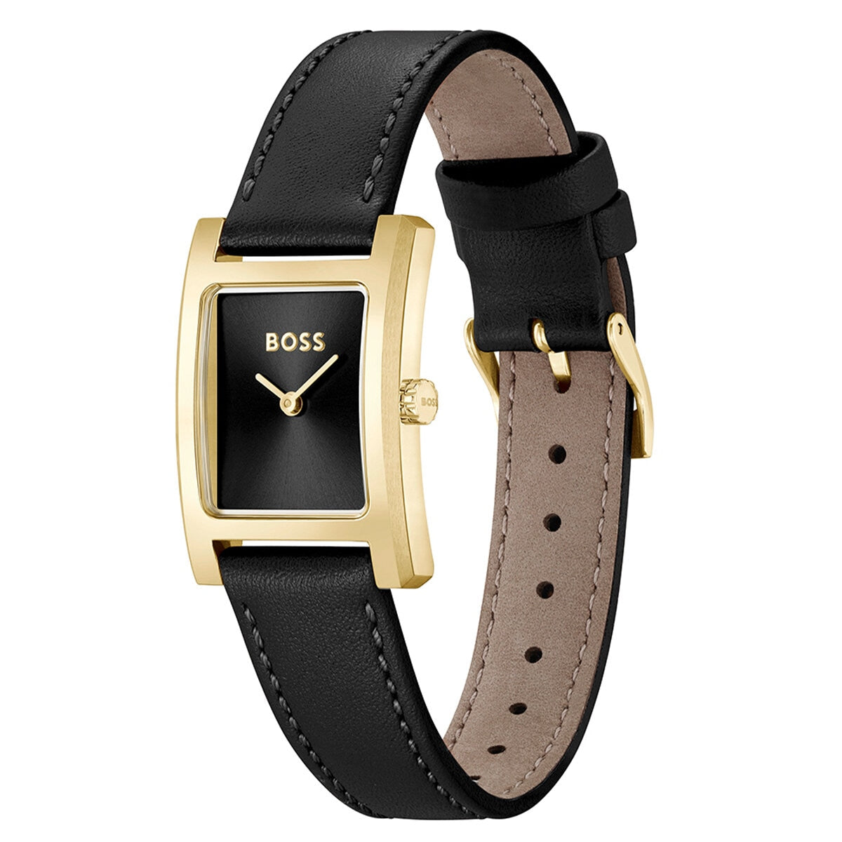 BOSS Lucy Women's Watch 23mm Black Leather Strap Black Dial Quartz - SuperSaverAU - view 2