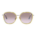 Camilla 59mm Round Sunglasses Oversized Gold Glitter Acetate Women's Luxor Life 2431030 — image 2