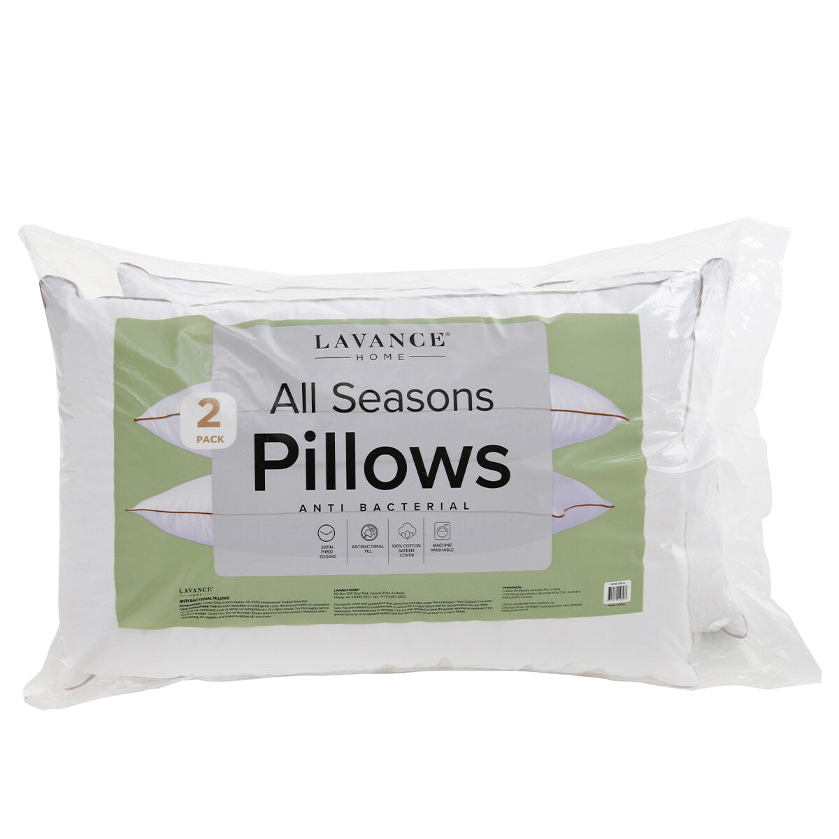Lavance Antibacterial Pillow 2 Pack