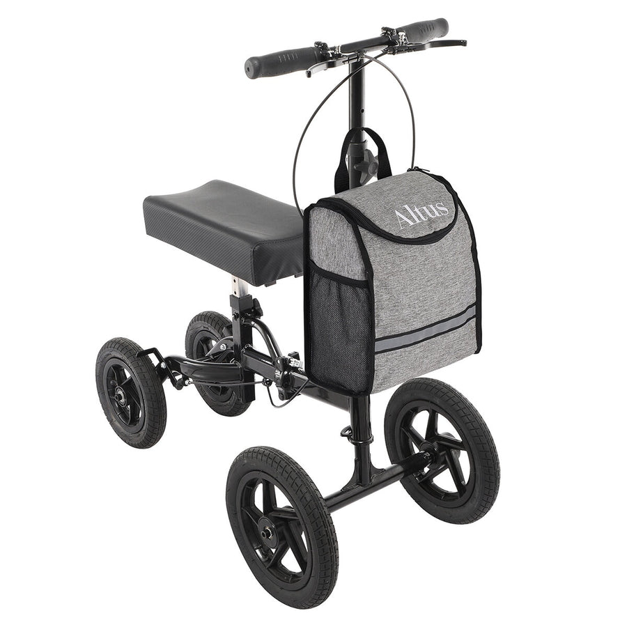 Altus Knee Scooter Walker Black, 158 kg Capacity, All-Terrain Pneumatic Tires - SuperSaverAU - view 1
